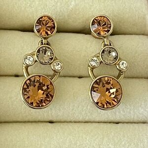 Gold givenchy drop earrings